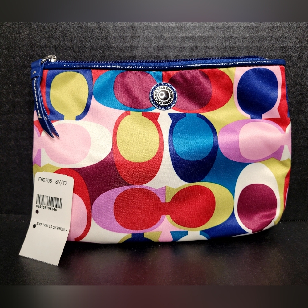 Coach Multicolor Scarf Print Signature C's Cosmet… - image 1
